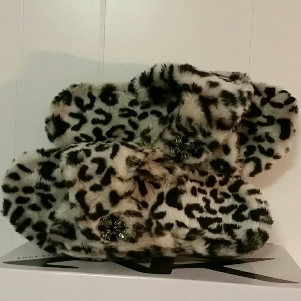 Vionic Faux Fur Bejeweled Slipper with Orthaheel